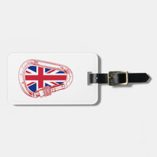 Britische Flagge Kletterer Carabiner Gepäckanhänger