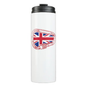 Britische Flagge Kletterer Carabiner Thermosbecher