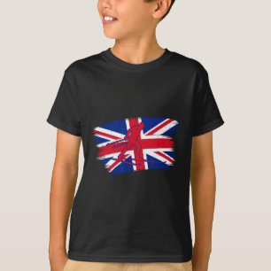 Britische Flagge Langlauf Wintersportbiathlo T-Shirt