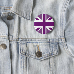 Britische Flagge Lila Button