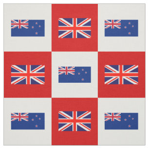 BRITISCHE Flagge, Neuseeland-Flagge auf Rotem u. Stoff