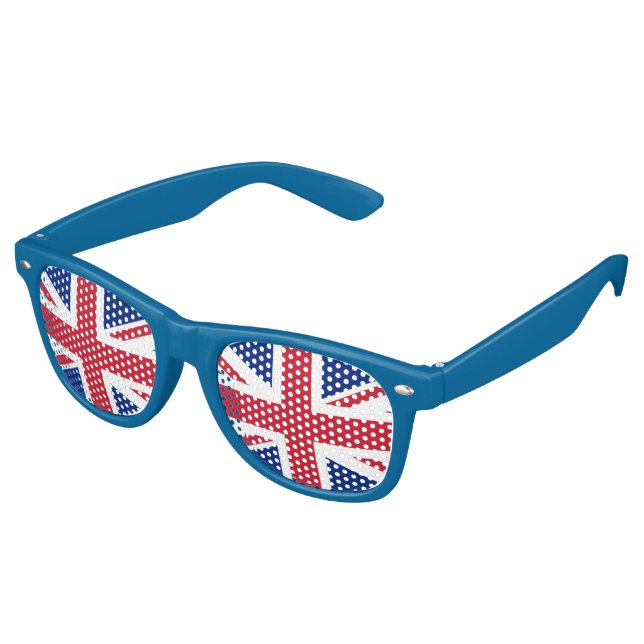 Britische Flagge Partybrille (Schrägansicht)