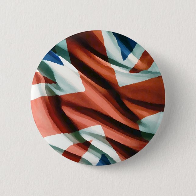 Britische Flagge Pop Art Button (Vorderseite)