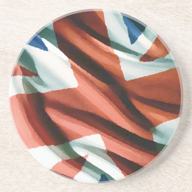 Britische Flagge Pop Art Untersetzer (Vorne)