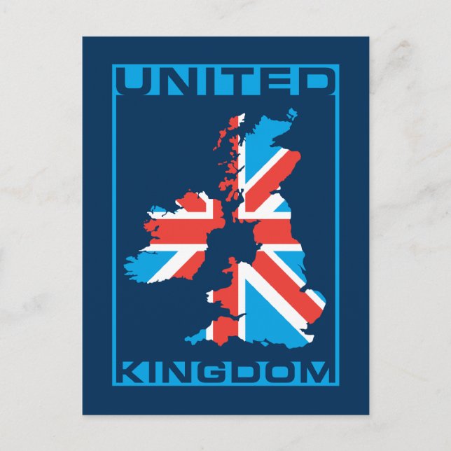 Britische Flagge Postkarte (Vorderseite)