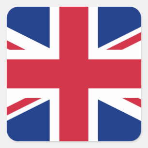 Britische Flagge Quadratischer Aufkleber