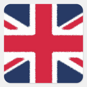 Britische Flagge Quadratischer Aufkleber