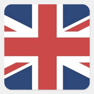 Britische Flagge Quadratischer Aufkleber