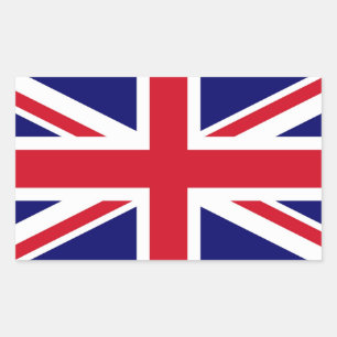Britische Flagge Rechteckiger Aufkleber