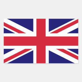 Britische Flagge Rechteckiger Aufkleber
