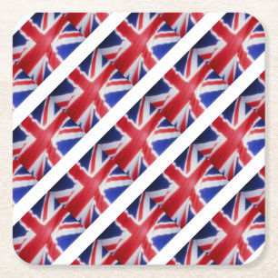 BRITISCHE FLAGGE RECHTECKIGER PAPPUNTERSETZER