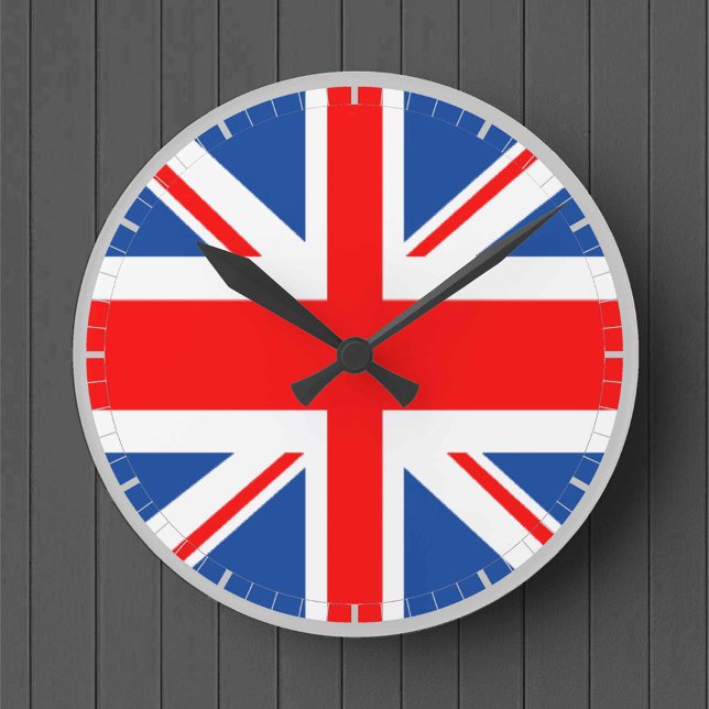 Britische Flagge Runde Wanduhr (Von Creator hochgeladen)