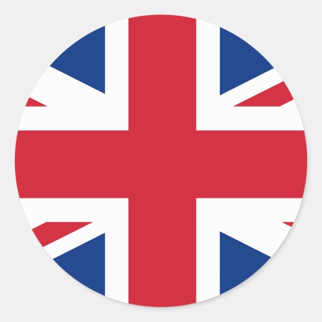 Britische Flagge Runder Aufkleber (Vorderseite)