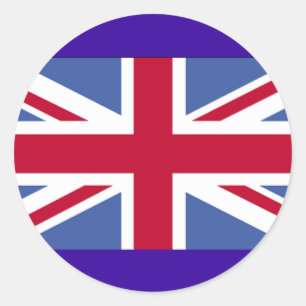 BRITISCHE FLAGGE RUNDER AUFKLEBER