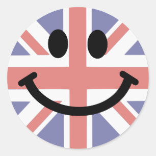 Britische Flagge Runder Aufkleber