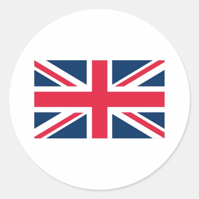 Britische Flagge Runder Aufkleber (Vorderseite)
