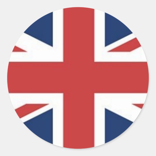 Britische Flagge Runder Aufkleber (Vorderseite)