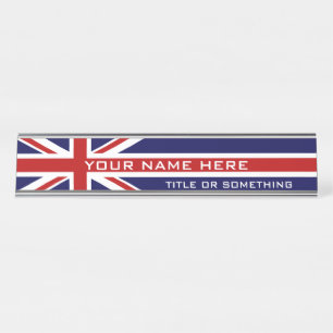 Britische Flagge Schreibtischnamensplakette
