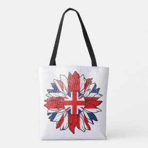 Britische Flagge Sonnenblume Distressed Design Dam