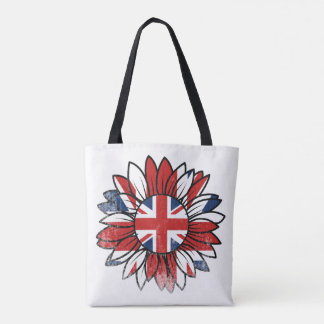 Britische Flagge Sonnenblume Vintage abgenutztes D