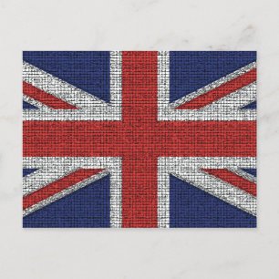 Britische Flagge Tattered Postkarte