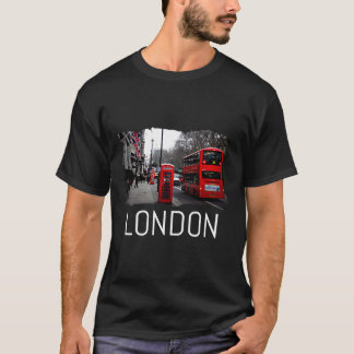 Britische Flagge Telefonbox Gift Red Bus London T-Shirt