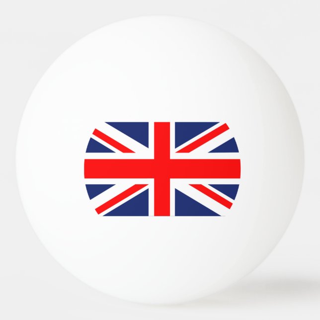 Britische Flagge Tischtennisball (Rückseite)
