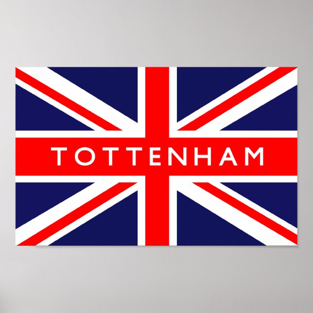 Britische Flagge Tottenham Poster (Vorne)