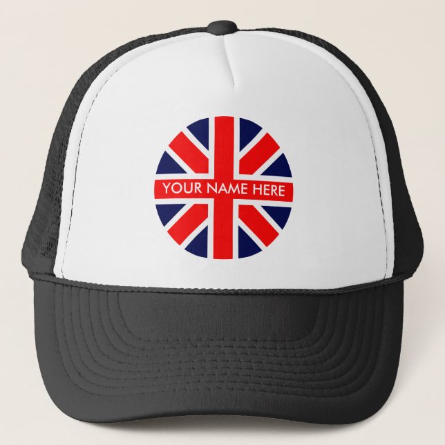 britische Flagge. Truckerkappe (Vorderseite)