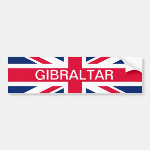 Britische Flagge u. Gibraltar-Text-Autoaufkleber Autoaufkleber