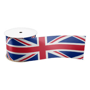 Britische Flagge & Vereinigtes Königreich Reiseur Satinband