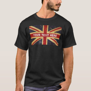 Britische Flagge Vintag anpassen T-Shirt