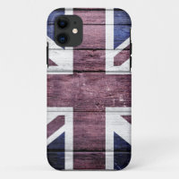 Britische Flagge Vintages Holz