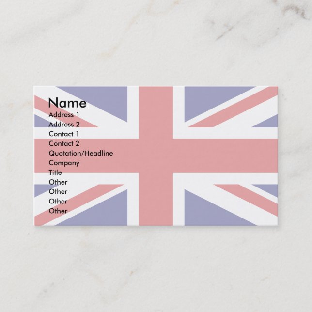 Britische Flagge Visitenkarte (Vorderseite)