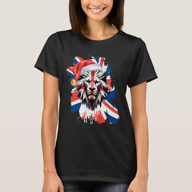 Britische Flagge Weihnachten Großbritannien Englis T-Shirt (Vorderseite)