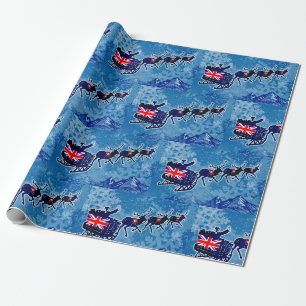 Britische Flagge Weihnachtswappenpapier Geschenkpapier