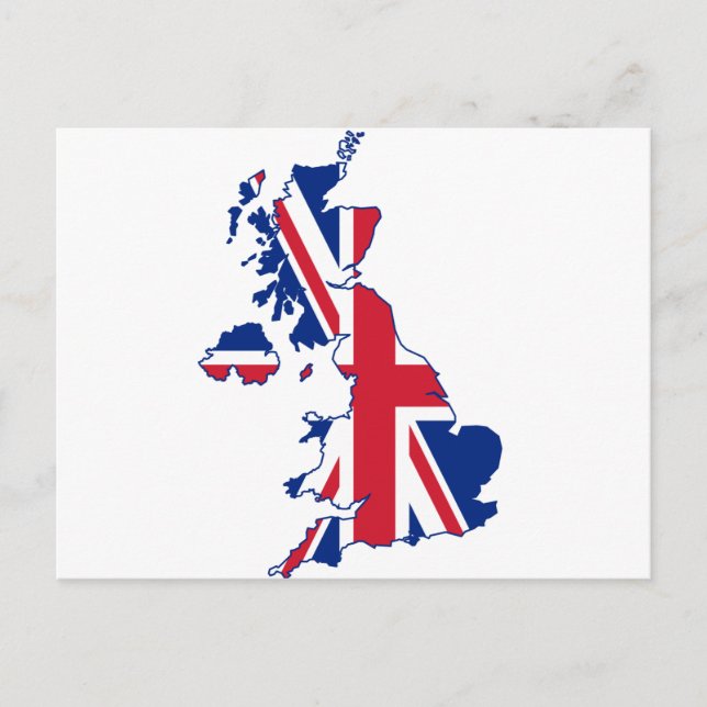 BRITISCHE Flaggen-Karte Postkarte (Vorderseite)