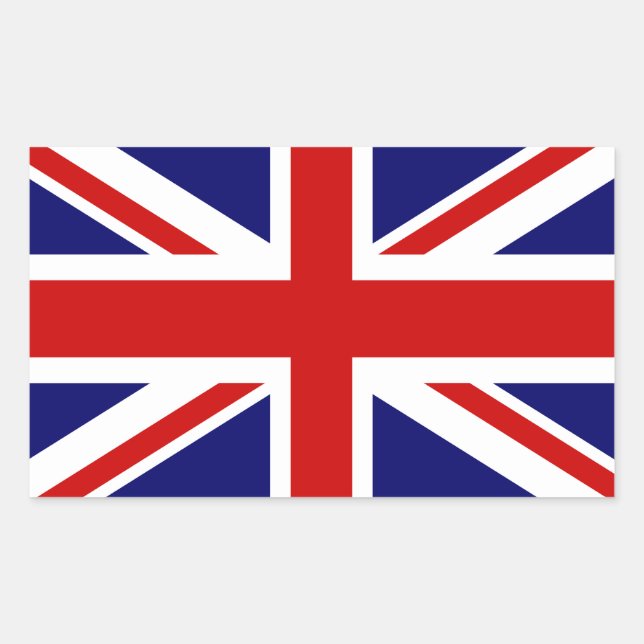Britische Flaggenaufkleber | Design der Gewerkscha Rechteckiger Aufkleber (Vorderseite)
