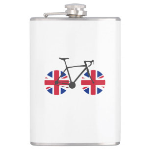 Britische Flaggenradfahren Flachmann