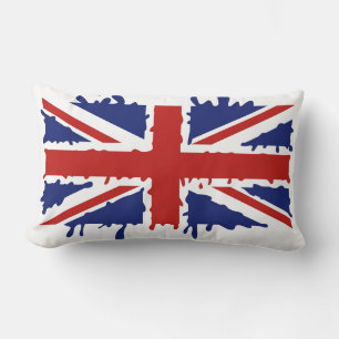 Britische Flaggenspritzenfarbe Lendenkissen