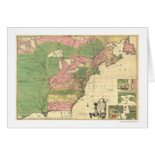 Britische Franzose-Amerika-Karte 1755