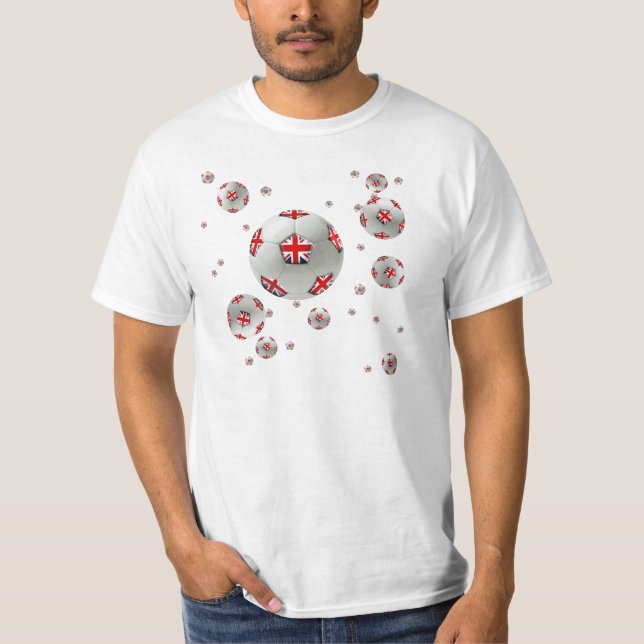 Britische Fußbalbälle 2014/2015 entwerfen Grafik T-Shirt (Vorderseite)