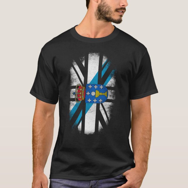 Britische galizische Flagge - Galizien und T-Shirt (Vorderseite)