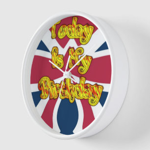 Britische Geburtstagsgeschenke Kunstprint Wanduhr