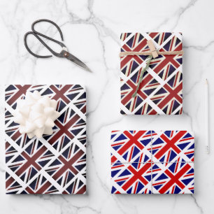 Britische Gewerkschaft Jack-Flagge Packpapier Blat Geschenkpapier Set