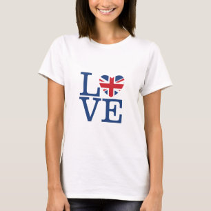 Britische Herzen - Liebe-Gewerkschafts-Jack T-Shirt