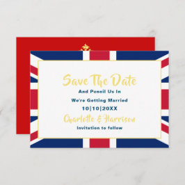 Britische Hochzeit in Urlaubsort Jack Flag Save The Date