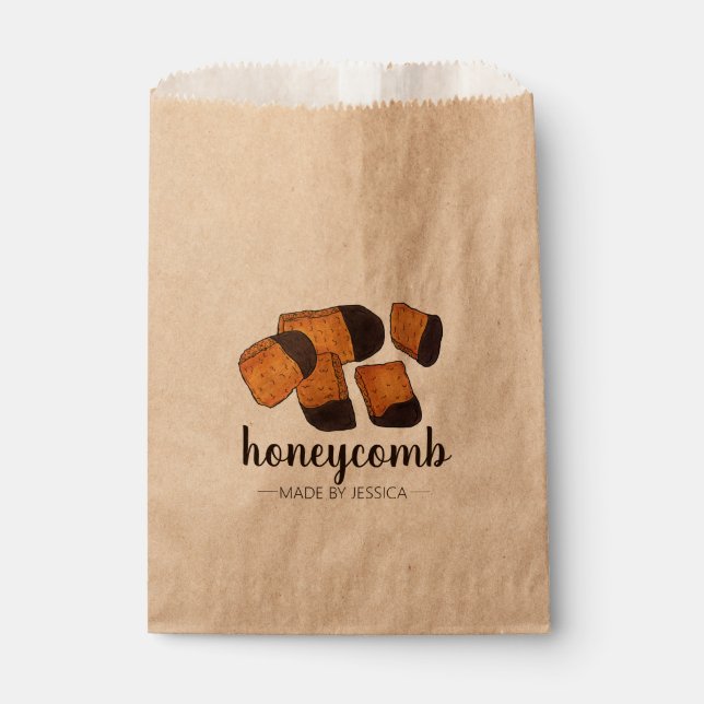 Britische Honeycomb Schwamm Cinder Toffee Candy Sw Geschenktütchen (Vorderseite)