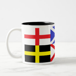 Britische Insel-Gönner-Heiliges kreuzt Tasse