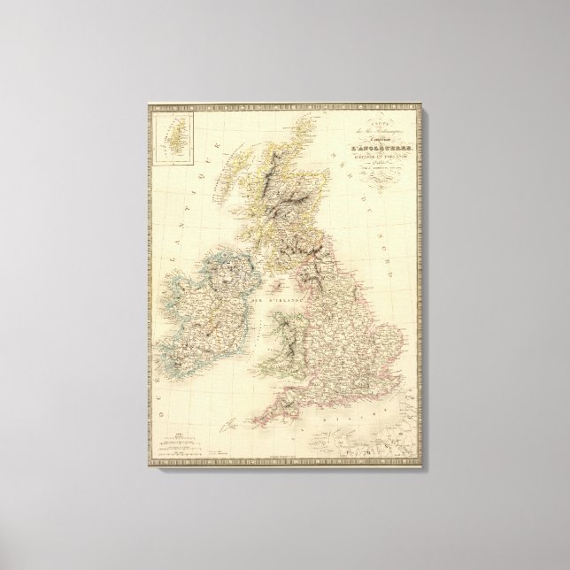 Britische Inseln 2 Leinwanddruck (Vorderseite)